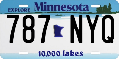 MN license plate 787NYQ