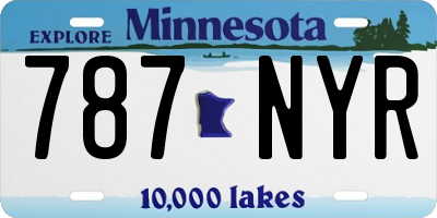 MN license plate 787NYR