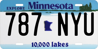 MN license plate 787NYU