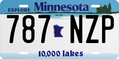 MN license plate 787NZP