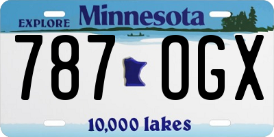 MN license plate 787OGX