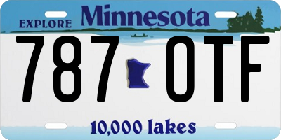 MN license plate 787OTF