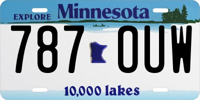 MN license plate 787OUW
