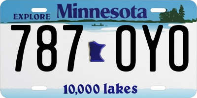 MN license plate 787OYO