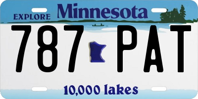 MN license plate 787PAT