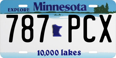 MN license plate 787PCX