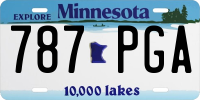 MN license plate 787PGA