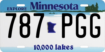 MN license plate 787PGG