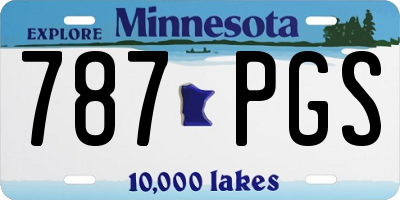 MN license plate 787PGS