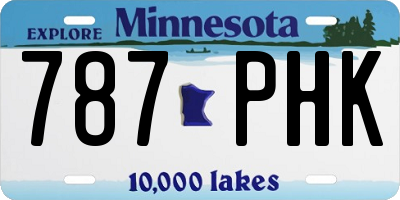 MN license plate 787PHK