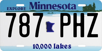 MN license plate 787PHZ