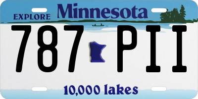MN license plate 787PII
