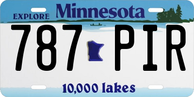 MN license plate 787PIR