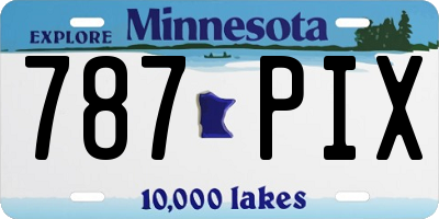 MN license plate 787PIX