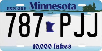MN license plate 787PJJ