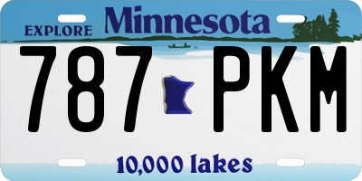 MN license plate 787PKM