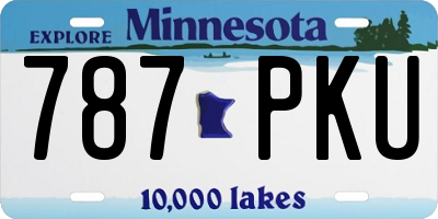 MN license plate 787PKU