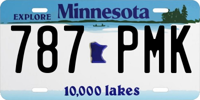 MN license plate 787PMK