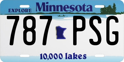 MN license plate 787PSG