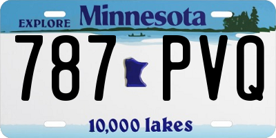 MN license plate 787PVQ