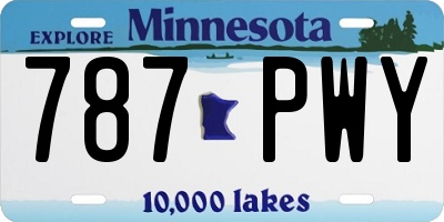 MN license plate 787PWY