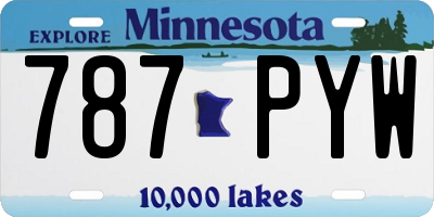 MN license plate 787PYW