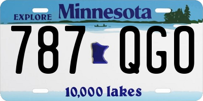 MN license plate 787QGO