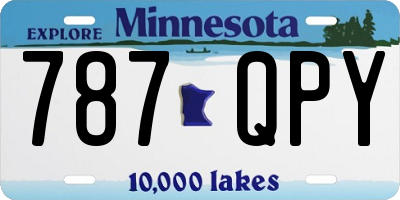 MN license plate 787QPY
