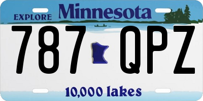 MN license plate 787QPZ