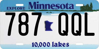 MN license plate 787QQL