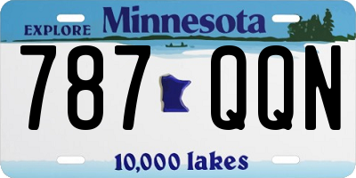 MN license plate 787QQN