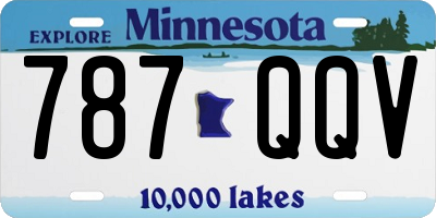 MN license plate 787QQV