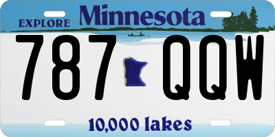 MN license plate 787QQW