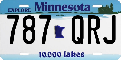 MN license plate 787QRJ