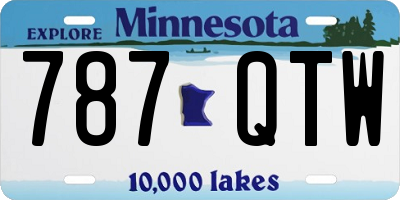 MN license plate 787QTW