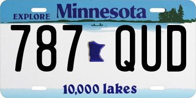 MN license plate 787QUD