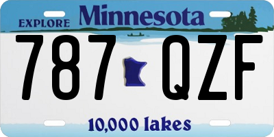 MN license plate 787QZF