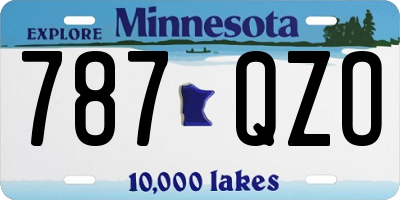 MN license plate 787QZO