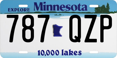 MN license plate 787QZP