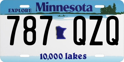 MN license plate 787QZQ