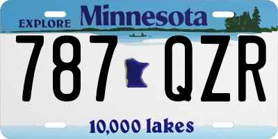 MN license plate 787QZR