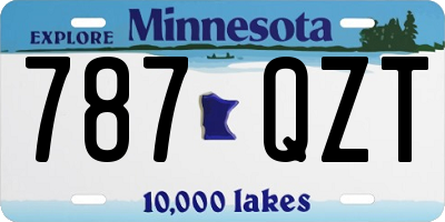 MN license plate 787QZT