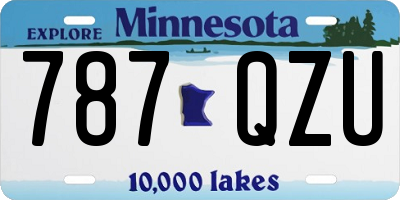 MN license plate 787QZU