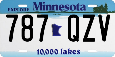 MN license plate 787QZV