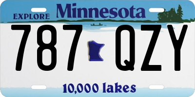 MN license plate 787QZY