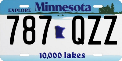 MN license plate 787QZZ