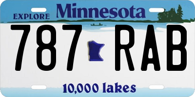 MN license plate 787RAB