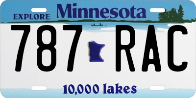 MN license plate 787RAC