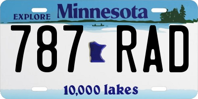 MN license plate 787RAD