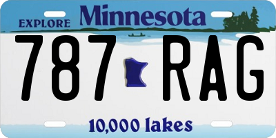 MN license plate 787RAG